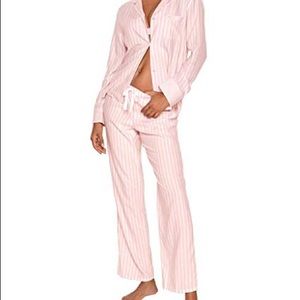 Victoria’s Secret Pink Striped Flannel Pajama Set